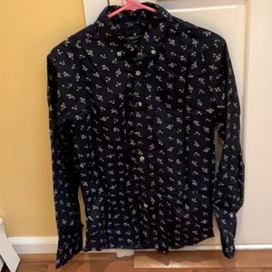 American Eagle navy Oxford button down, s.
